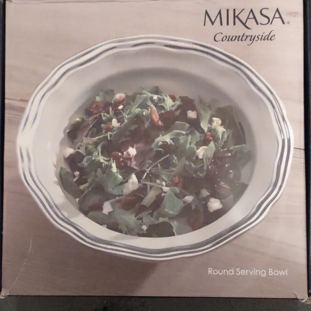 Mikasa countryside serving bowl, nib